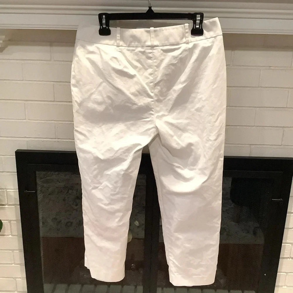 #302 Halogen Gorgeous White Crop Chinos Size 10 - Picture 6 of 7